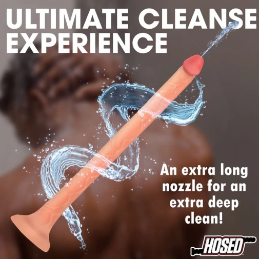 Hosed - 12" 仿真幼阳具造形灌肠器 - 肉色 照片