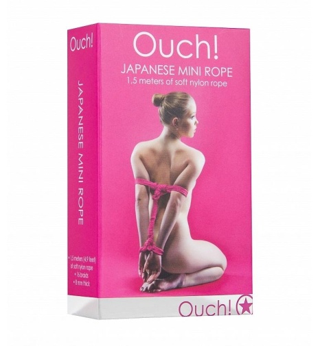 Ouch - 日式迷你束缚绳 1.5米 - 粉红色 照片