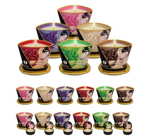 Shunga - Zenitude Massage Candle Exotic Green Tea - 170ml photo