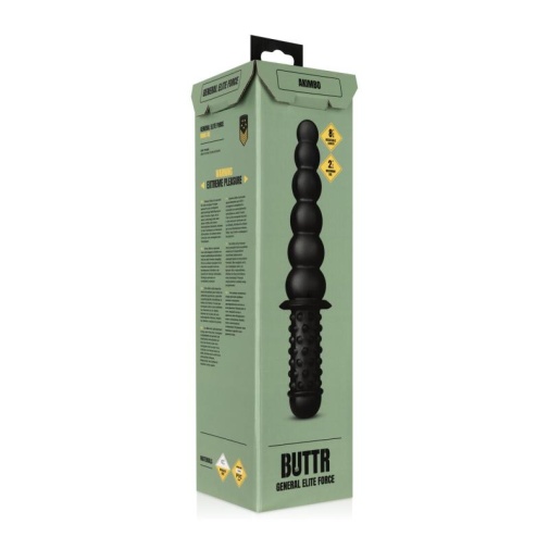 BUTTR - 雙持雙頭後庭用假陽具 - 黑色 照片