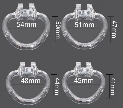 FAAK - Long Bird Chastity Cage - Clear photo