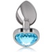 Intense - Metal Heart Gem Plug S - Blue photo