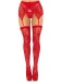 Leg Avenue - Rachel Thigh Highs w Garter Belt - Red photo
