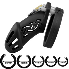 FAAK - Silicone Chastity Cage 113 - Black photo