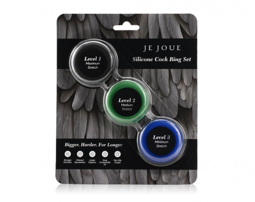 Je Joue - 矽胶阴茎环 3个装 - 3个弹力级别 照片