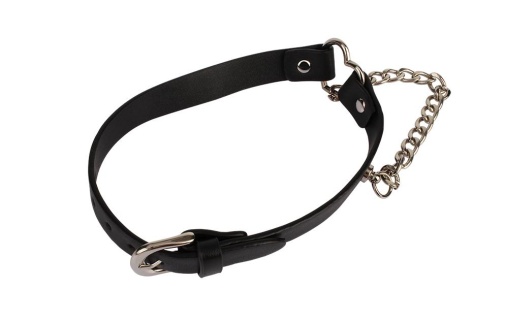 Chisa - Heart Collar w Chain - Black photo
