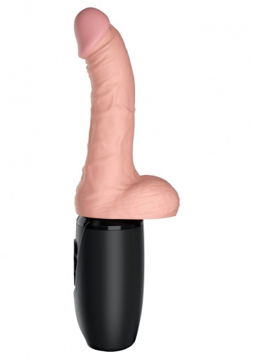 King Cock - 三重威脅推撞仿真陽具 6.5" - 肉色 照片