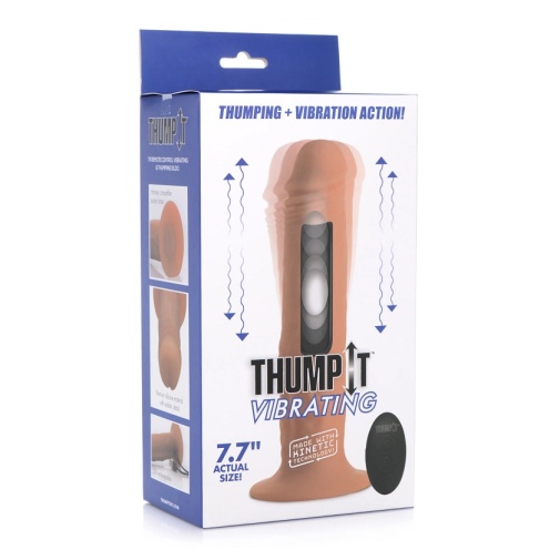 Thump It - 7X Remote Control Thumping Vibro Dildo - Medium photo