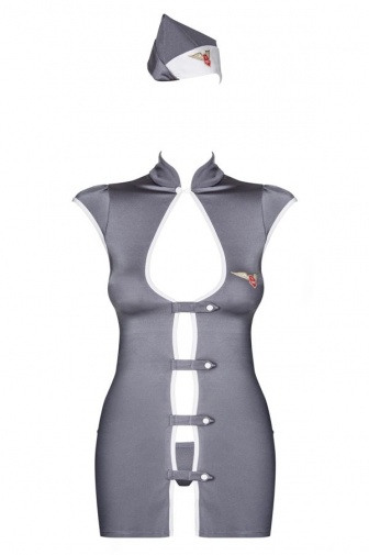 Obsessive - Stewardess Costume - Gray - L/XL photo