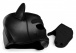 Master Series - Spike Neoprene 犬形頭罩 - 黑色 照片-2
