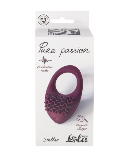 Lola Games - Pure Passion Stellar 震动式阴茎环 - 红色 照片