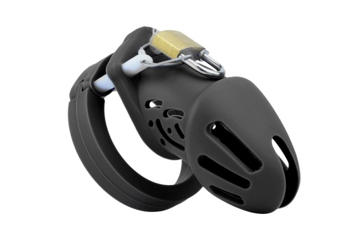 FAAK - Silicone Chastity Cage 114 - Black photo