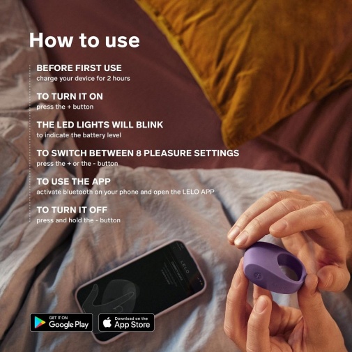 Lelo - Tor 3 情侶震動陰莖環 - 紫羅蘭 照片