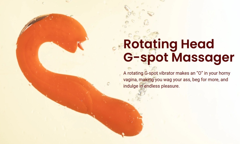 Realistic Clit-licking Tongue: Experience realistic oral sex... Honey Play Box - Joi Rotating G-Spot Vibrator - Orange photo-4