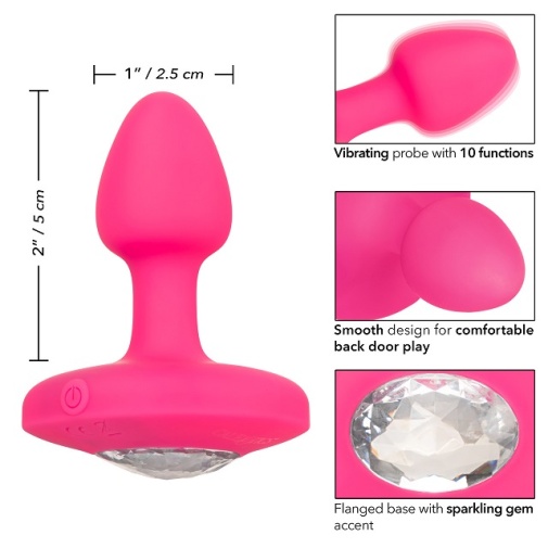 CEN - Cheeky Gems Small Vibro Plug - Pink photo