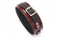 Liebe Seele - Leather Collar w Leash - Wine Red photo