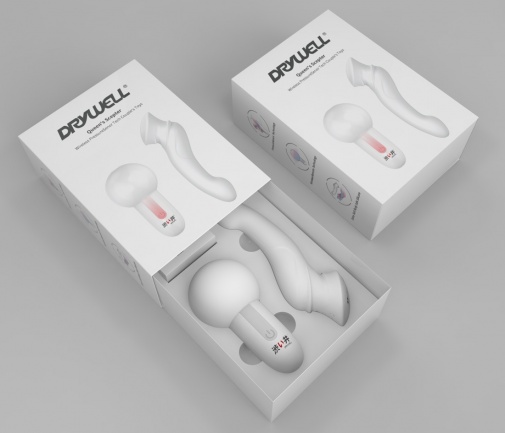 Drywell - 女王权杖 情侣震动器 - 白色 照片