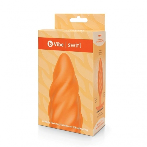 B-Vibe - Swirl Texture Plug - Orange photo
