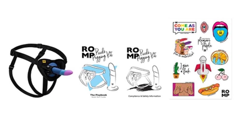 ROMP Piccolo Pegging Kit includes a non-realistic silicone d... Romp - Piccolo Pegging Kit - Black photo-6