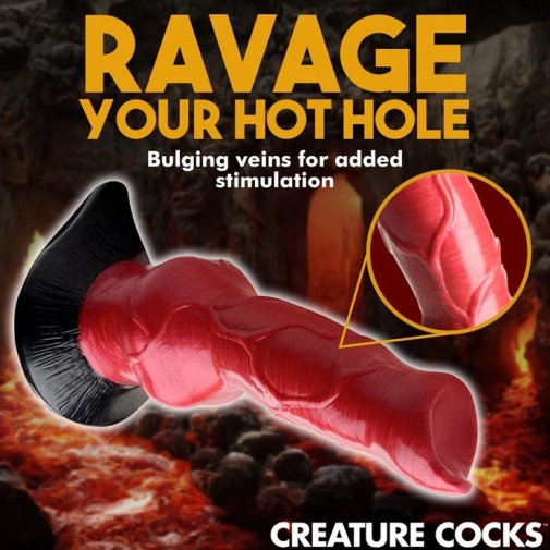 Creature Cocks - Hell-Hound Dildo - Red photo