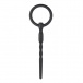 Sinner Gear - Silicone Penis Plug w Pull Ring - Black photo