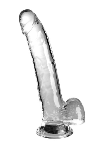 King Cock - 9" 透明假阳具连睾丸 照片