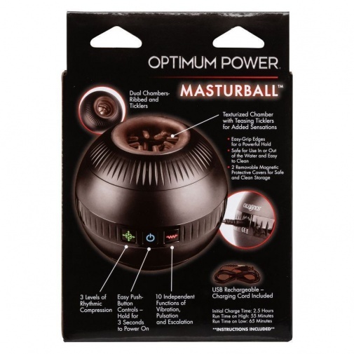 CEN - Optimum Power 男士用球形震动自慰器 - 黑色 照片