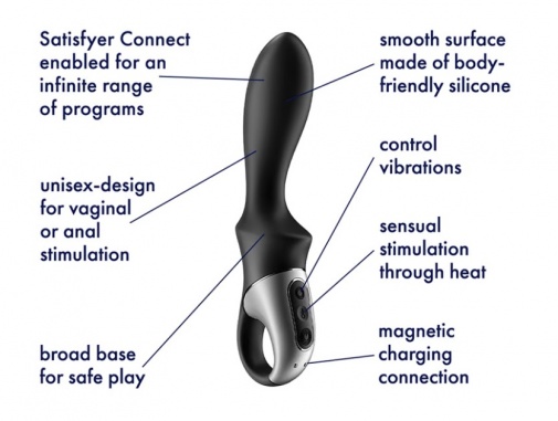 Satisfyer - Heat Climax 熱感後庭震動棒 - 黑色 照片