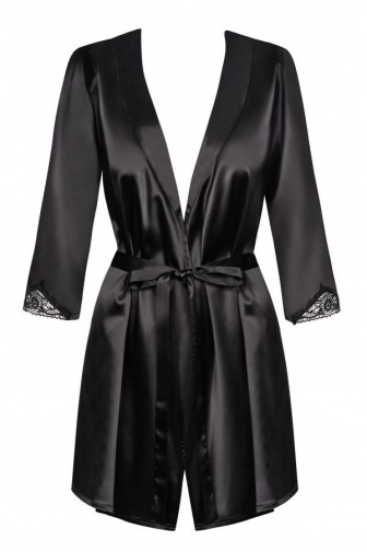 Obsessive - Satinia Robe - Black - S/M photo