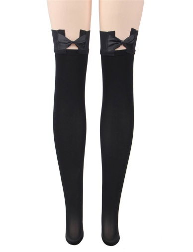 Ohyeah - Bow Tie Stockings - Black photo