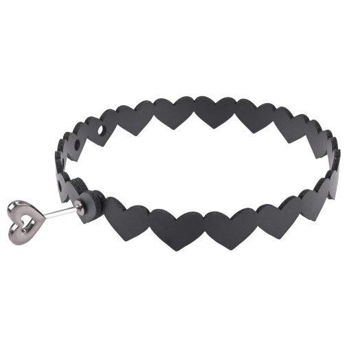 Sex&Mischief - Heart Day Collar - Black photo
