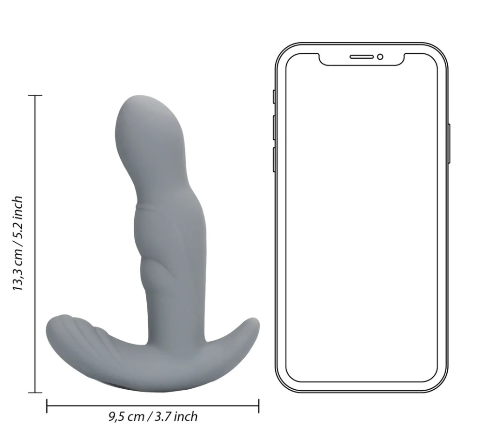 This rotation prostate stimulator with remote control is des... Loveline - Rotating Prostate Stimulator - Gotham Grey photo-7