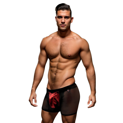 Envy - Snap Down Mesh Boxer Brief - Black/Red - M/L photo