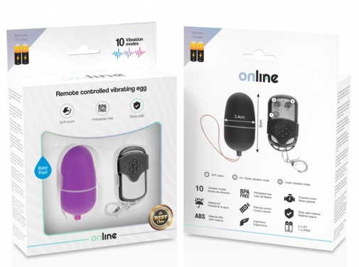 Online - Vibro Egg w Remote M - Purple photo