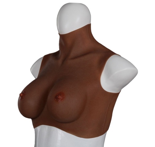 XX-Dreamstoys - 超逼真乳房 中碼 - 黑色 照片