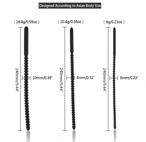 MT - Threaded Urethral Plug M - Black photo