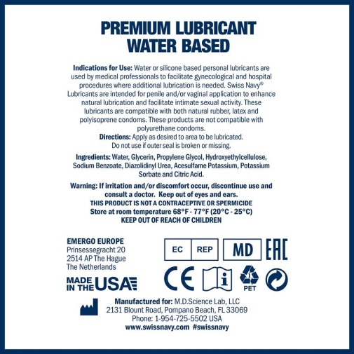 Swiss Navy - Water-Based Lubricant - 118ml photo