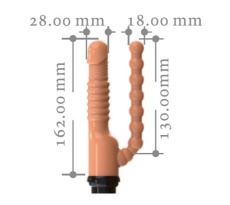 Z-Sex - Attachment Double Anal Dildo - Flesh photo