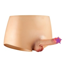 Real Manly - Hollow Realistic Dildo Suit - Flesh - S/M photo