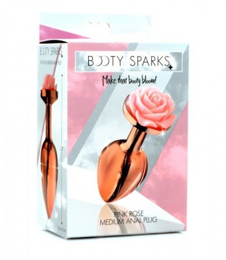 Booty Sparks - Gold Anal Plug M - Pink photo
