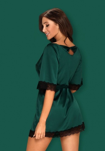 Obsessive - Sensuelia Robe - Green - L/XL photo