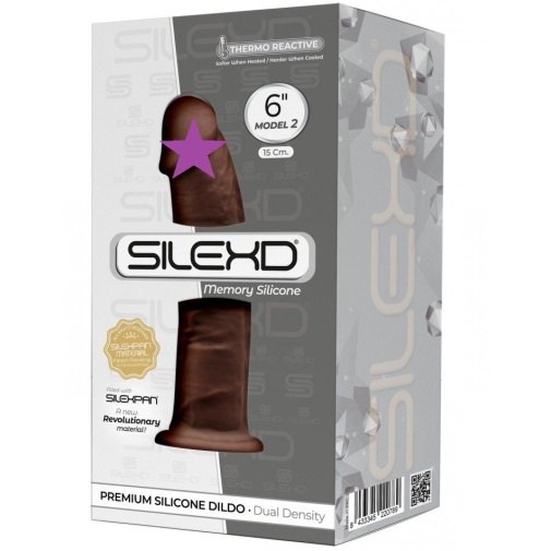 Silexpan - 6'' Dual Destiny Premium Silicone Dildo - Brown photo