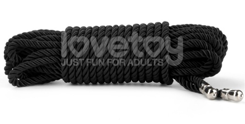 Lovetoy - Rebellion Reign Silky Bondage Rope 10m - Black photo