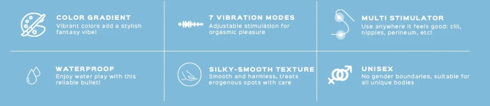Petite but powerful, this bullet vibrator with stylish color... Honey Play Box - Fantasy Vibro Bullet - Blue/Red photo-5