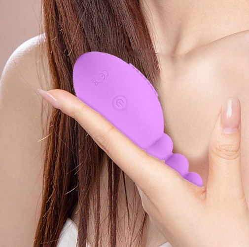 FAAK - Olive Whip Vibro Plug - Purple photo