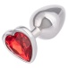 CEN - Jewel Ruby Heart Anal Plug S - Red photo-4