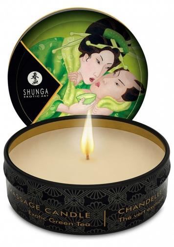 Shunga - 異國綠茶按摩蠟燭 - 30ml 照片