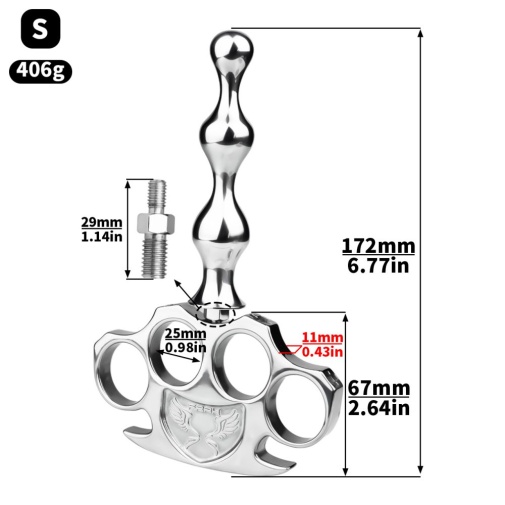 FAAK - Knuckle Metal Anal Plug S 照片
