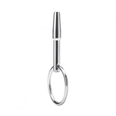 Blue Line - Penis Plug w Ring - Silver photo