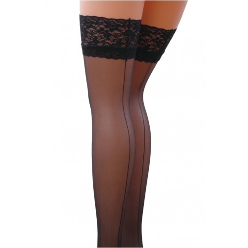 Passion - ST022 Stockings - Black - 1/2 photo